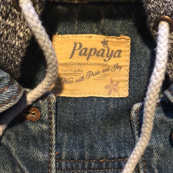 Papaya Jackets & Coats Papaya Jean Jacket With Hood Poshmark